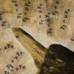 "Stubborn" (detail 2); Hand-colored inkjet photograph on tea bags, mounted on wood; 14.5" x 11" x 1.5"; 2014