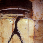 "Wish" (detail 2); Hand-colored inkjet photograph on tea bags, mounted on wood; 20" x 24" x 1.5"; 2010