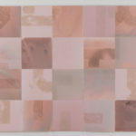 “Box Breathe (13 Moons)” (detail 1); Silver gelatin photographic chemigrams, thread; 16" x 28" each; 2020-2021; Averitt Center for the Arts, Statesboro, GA