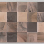 “Box Breathe (13 Moons)” (detail 9); Silver gelatin photographic chemigrams, thread; 16" x 28" each; 2020-2021; Averitt Center for the Arts, Statesboro, GA