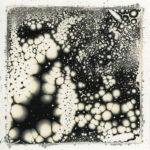 “Attempt to Minify #1"; Silver gelatin photographic chemigram; 4" x 4"; 2021