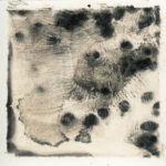 “Attempt to Minify #8"; Silver gelatin photographic chemigram; 4" x 4"; 2021