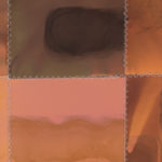 “Box Breathe (13 Moons)” (detail 10); Silver gelatin photographic chemigrams, thread; 16" x 28" each; 2020-2021