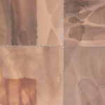 “Box Breathe (13 Moons)” (detail 13); Silver gelatin photographic chemigrams, thread; 16" x 28" each; 2020-2021