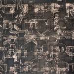 “Deep Breath (Conversations #1 -- Be Kinder to Myself)"; Silver gelatin photographic chemigram; 11" x 14"; 2022
