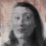 “Deep Breath (Rachel #1)"; Silver gelatin photographic chemigram; 14" x 11"; 2022