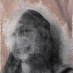 “Deep Breath (Sinead #1)"; Silver gelatin photographic chemigram; 14" x 11"; 2022