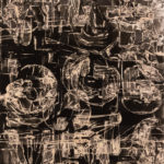 “Deep Breath (Conversations #12 -- Gaslighting)"; Silver gelatin photographic chemigram; 14" x 11"; 2022