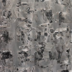 “Deep Breath (Conversations #7 -- New Music)"; Silver gelatin photographic chemigram; 14" x 11"; 2022