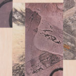 “Fissure #3”; Silver gelatin photographic chemigram collage on wood panel; 12" x 12" x 2.5"; 2017